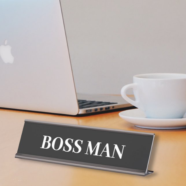 Boss Man Gift Funny Name Plate individuell anpasse Schreibtischnamensplakette (Von Creator hochgeladen)