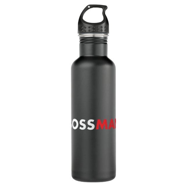Boss Man Popular Gift Ideo Boss' Day Edelstahlflasche (Vorderseite)