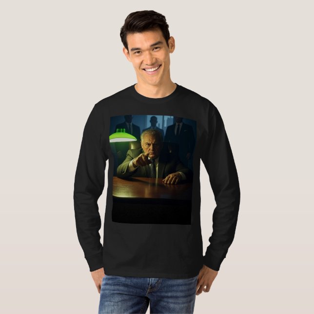 Boss Männer schwarzer Langärmel-T - Shirt (Vorne ganz)