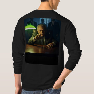 Boss Männer schwarzer langärmeliger T - Shirt hint