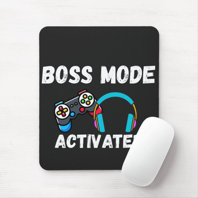 Boss Mode Activated Gamer  Mousepad (Mit Mouse)