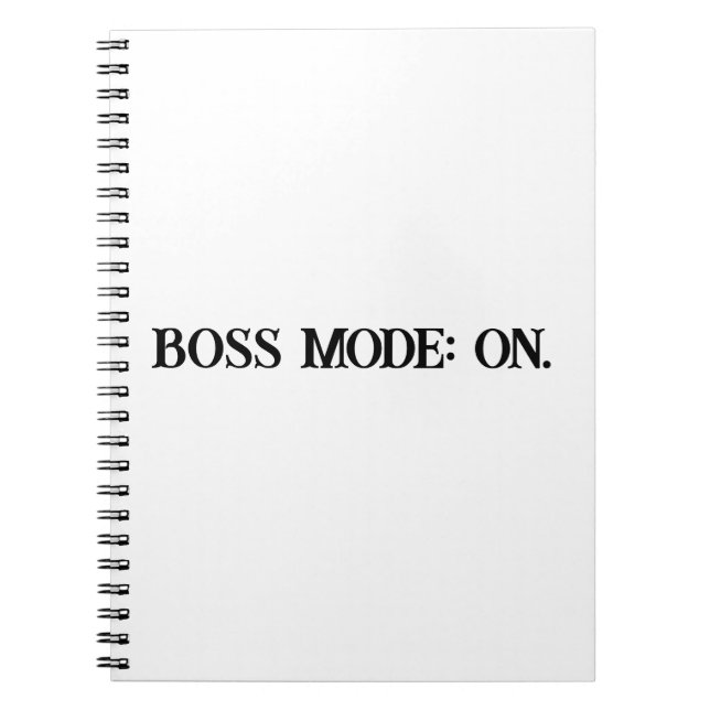 Boss Mode Motivierend Women's Notebook Notizblock (Vorderseite)