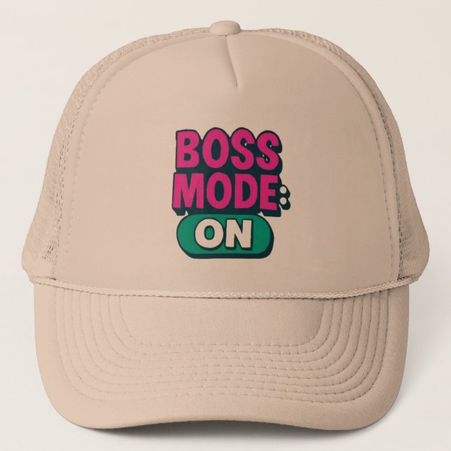 Boss Mode On Hat - Motivierend Cap für Entrepren Truckerkappe (Vorderseite)