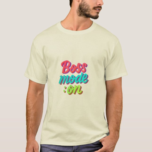 Boss Mode On Men's T - Shirt - Motivierend Power T (Vorderseite)