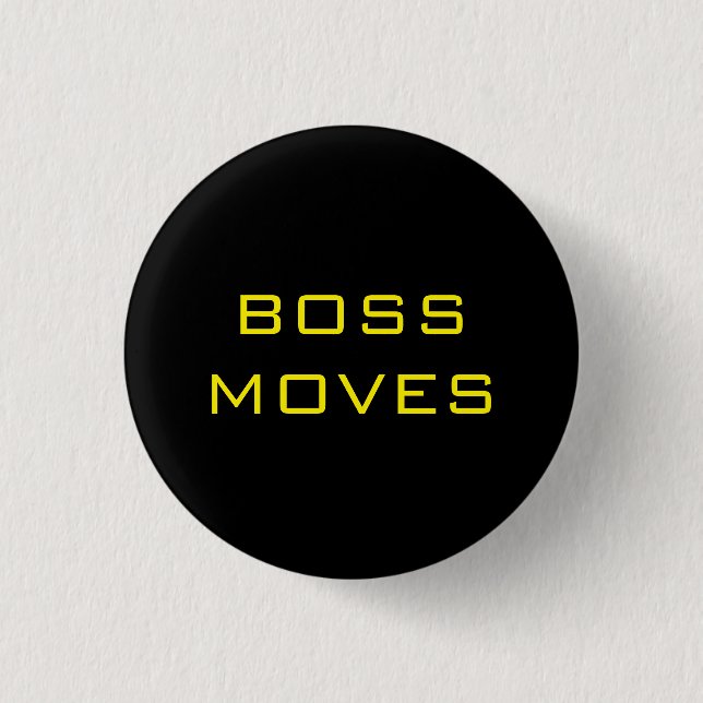 BOSS MOVES BLACK YELLOW BUTTON (Vorderseite)