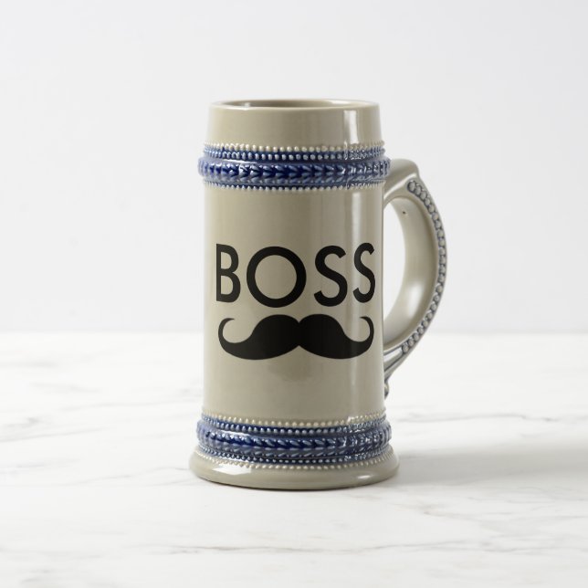 BOSS Mustache Steins & Kaffeetassen (VorderseiteRechts)