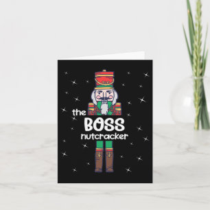 Boss Nussknacker Familie passende lustige Pyjama Karte