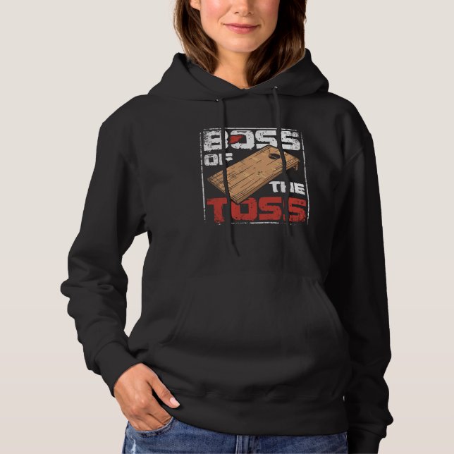 Boss of the toss cornhole hoodie (Vorderseite)