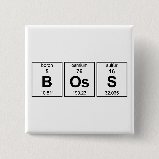 BOsS Periodische Tabelle Button (Vorderseite)