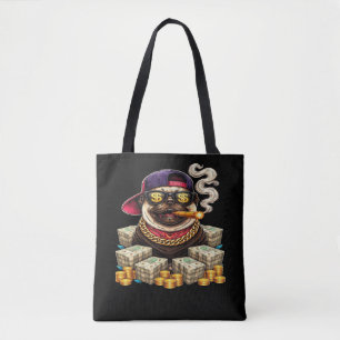 Boss Pug – Bling Pug mit Bargeld und Zigarre"