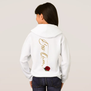 Boss Queen Rose Gold & Red Rose Mädchen Hoodie