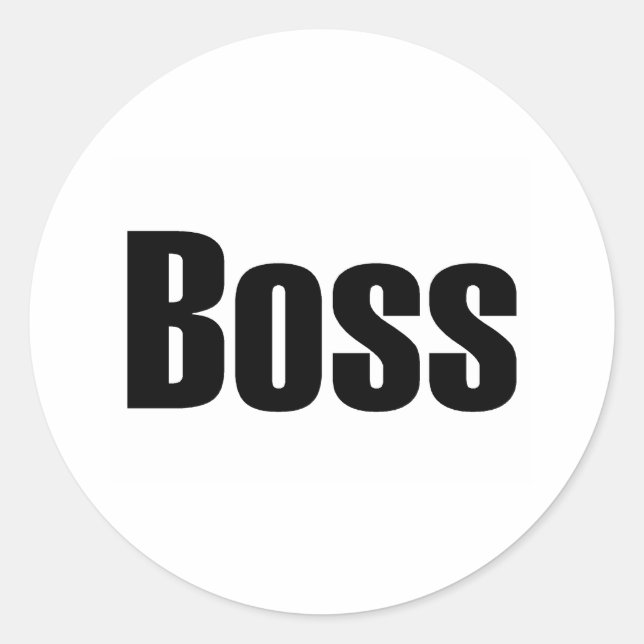 Boss Runder Aufkleber (Vorderseite)