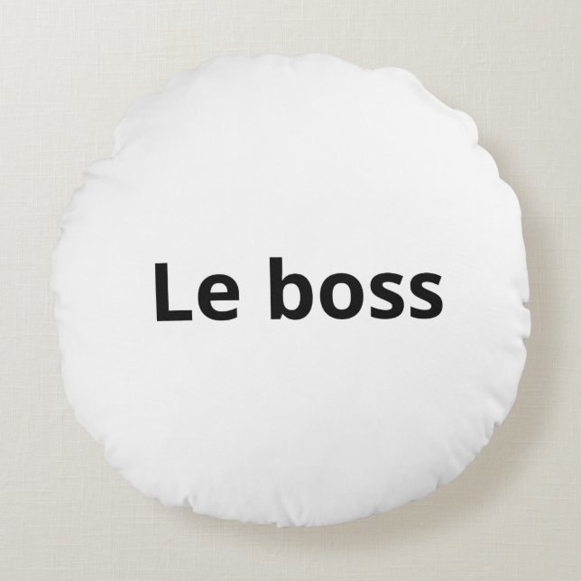 Boss Rundes Kissen (Vorderseite)