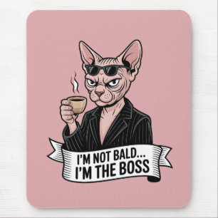 Boss Sphynx-Katze Coffee-Kunst Mousepad