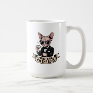 Boss Sphynx-Katze Kaffee Illustration Kaffeetasse