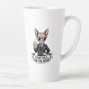 Boss Sphynx-Katze Kaffee-Illustration Milchtasse