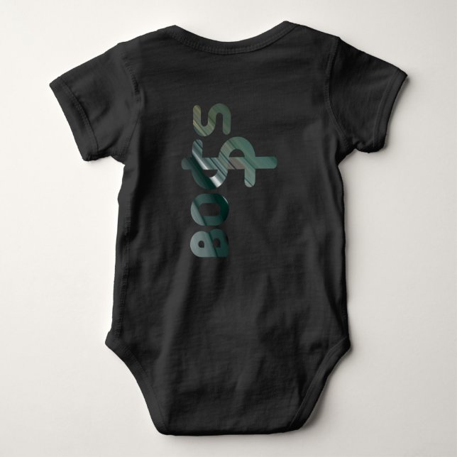 BOSS Trend Abstrakt Green Emerald Baby Strampler (Rückseite)