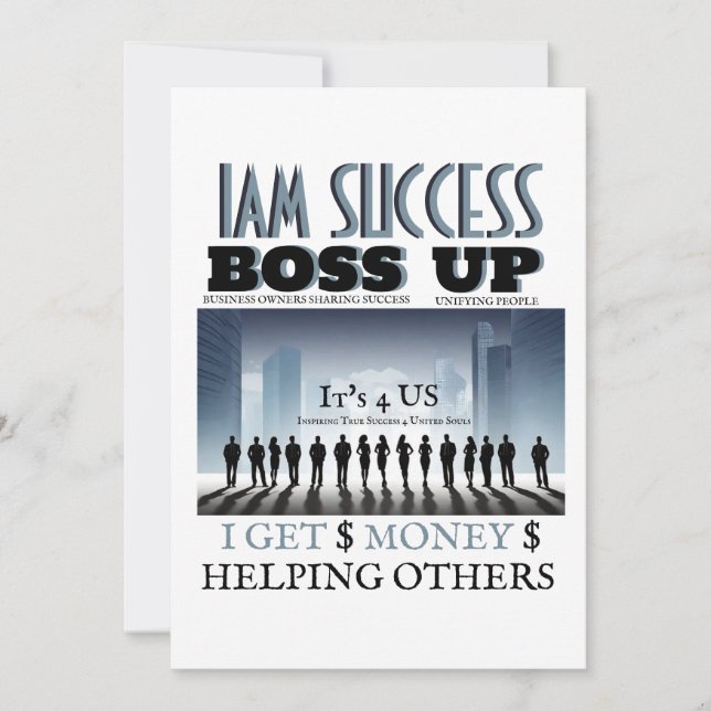 BOSS-UP-T - Shirt Einladung (Vorderseite)