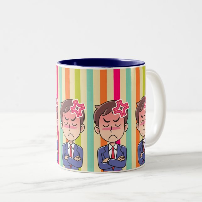 Boss Vater: Geschäftsmann's Daily Grind Zweifarbige Tasse (VorderseiteRechts)