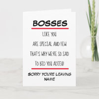 Boss Verse Sorry Verlassend Karte