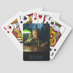 Boss w text Poker Spielkarten