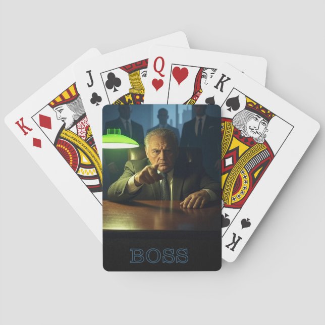 Boss w text Poker Spielkarten (Rückseite)