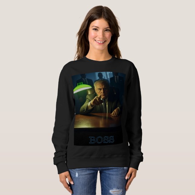 Boss w text women Black Sweatshirt (Vorne ganz)