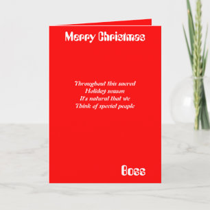 Boss Weihnachtskarten Feiertagskarte