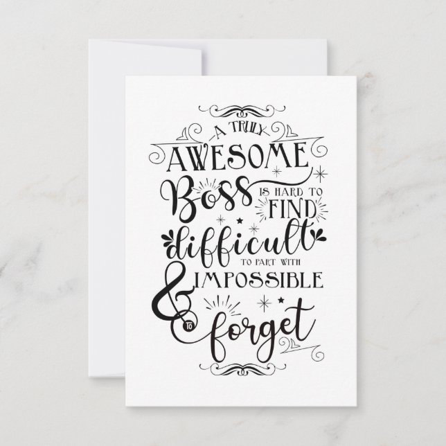 Boss-Wertkarte Karte (Vorderseite)