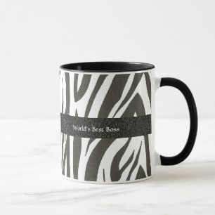 Boss:  "World's Best Boss" Zebra Stripes Tasse