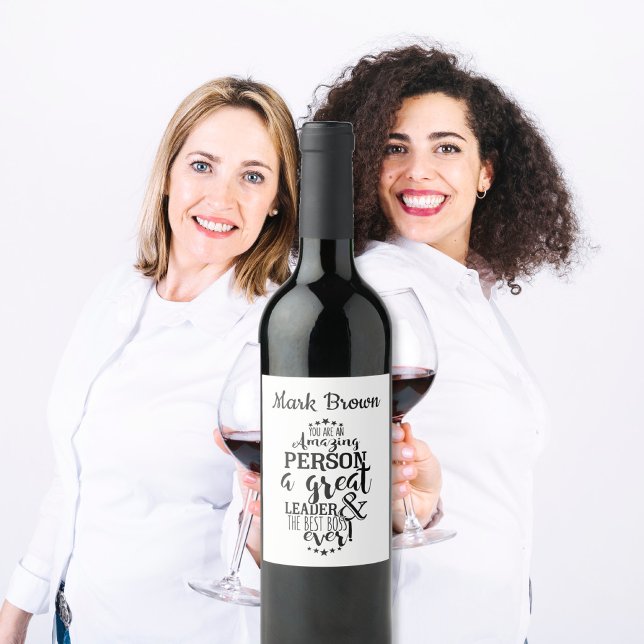 Boss Zitat Bewertung Spaß Weinkennzeichen Weinetikett (Von Creator hochgeladen)