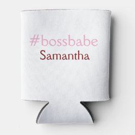 Bossbabe hashtag hellrosa hinzufügen Name Mädchen- Dosenkühler