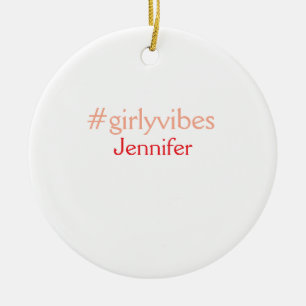 Bossbabe hashtag hellrosa hinzufügen Name Mädchen- Keramik Ornament