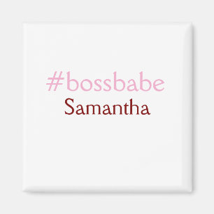 Bossbabe hashtag hellrosa hinzufügen Name Mädchen- Magnet