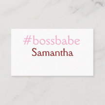 Bossbabe hashtag hellrosa hinzufügen Name Mädchen-