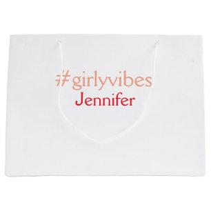Bossbabe Hashtag hellrosa Name Mädchen Boss  Große Geschenktüte