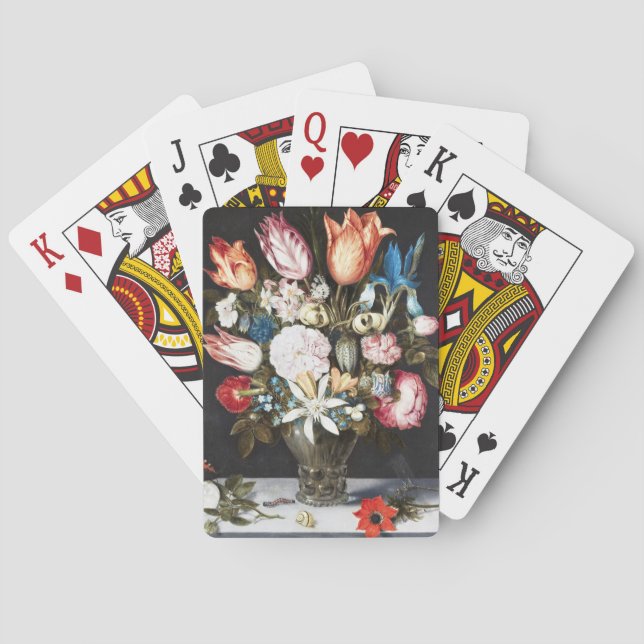 Bosschaert Blume im Glasbarock Spielkarten (Rückseite)