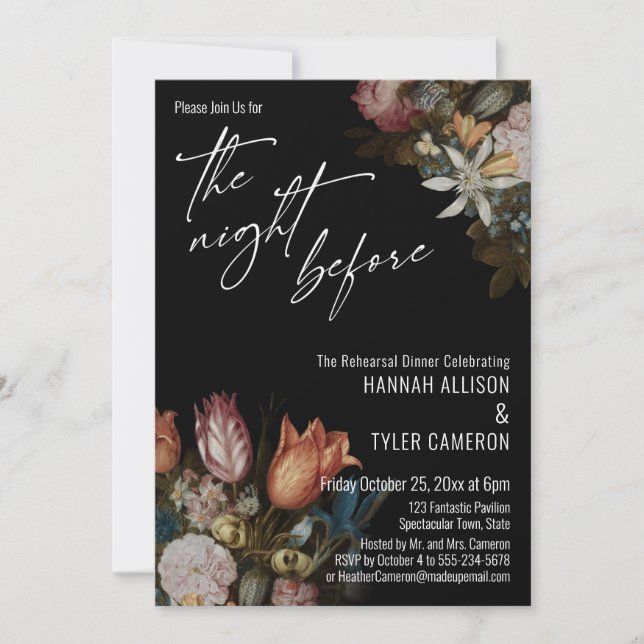 Bosschaert's "Blume in einem Glas" Die Nacht vor Einladung (Vorderseite)