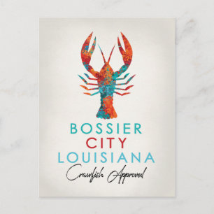 Bossier City Louisiana Crawfish Bright Postkarte