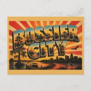 Bossier City Louisiana Red River Zypressen Sumpf K Postkarte