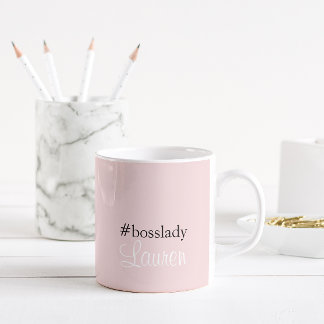 #Bosslady | Rosa | Kalligrafie | INDIVIDUELLE NAME Kaffeetasse