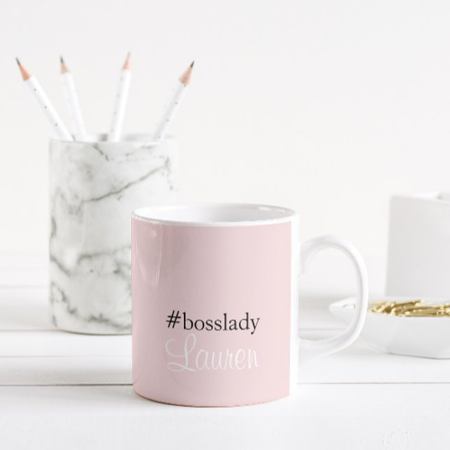 #Bosslady | Rosa | Kalligrafie | INDIVIDUELLE NAME Kaffeetasse (Von Creator hochgeladen)