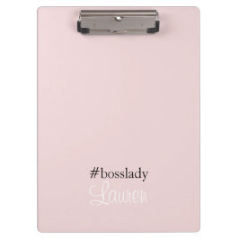#Bosslady | Rosa | Kalligrafie | INDIVIDUELLE NAME Klemmbrett
