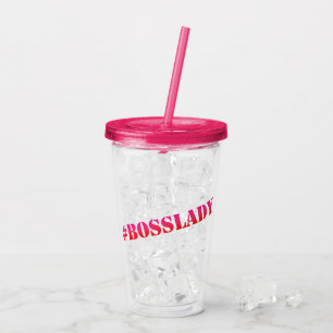 #Bosslady - Spaß Girlpower Zitat Acryltrinkbecher