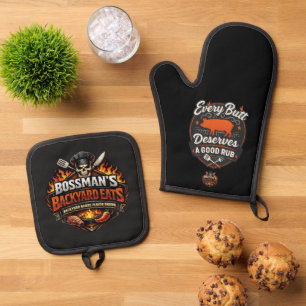 Bossmans jeder Hintern verdient eine gute Hinternm Ofenhandschuh & Topflappen-Set