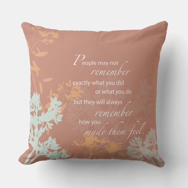 Boss's Day Wild Blume Silhouetten auf Brown Kissen (Vorderseite)