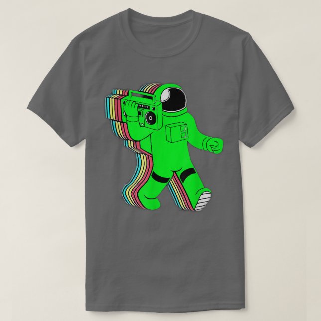 Bosstronaut Astronaut Boombox T-Shirt T-Shirt (Design vorne)