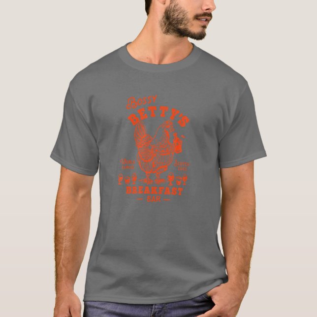 Bossy Betty's Breakfast Bar: World Famous Scotch E T-Shirt (Vorderseite)