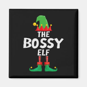 Bossy Elf Matching Family Weihnachten Magnet
