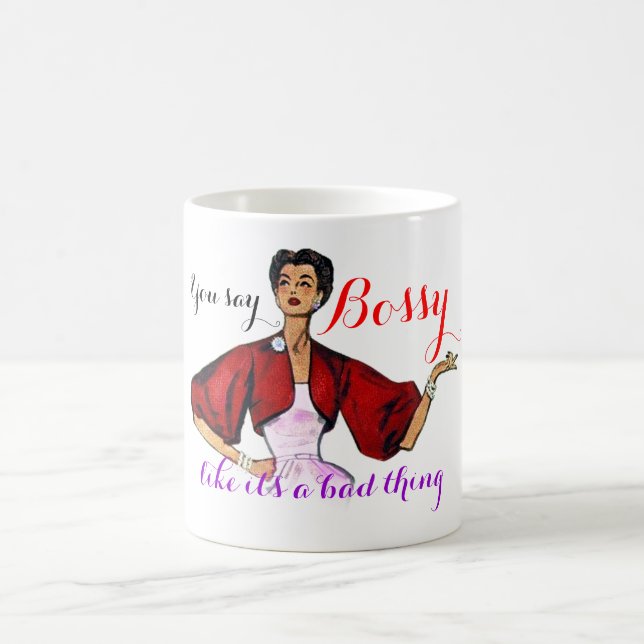 Bossy Gal Retro Tasse (Mittel)